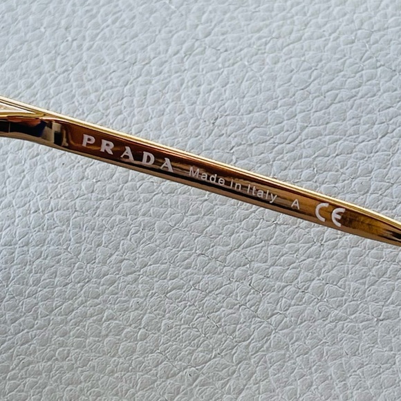 PRADA Butterfly Sunglasses - Gold Frames w/ Brown to Smoke GRADIENT Oversized - Picture 7 of 17